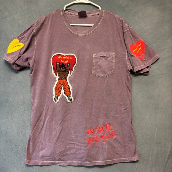 Comfort Colors Shirt Patch My Spirit is Bomb Give & Ye Shall Receive Streetwear - Picture 1 of 13